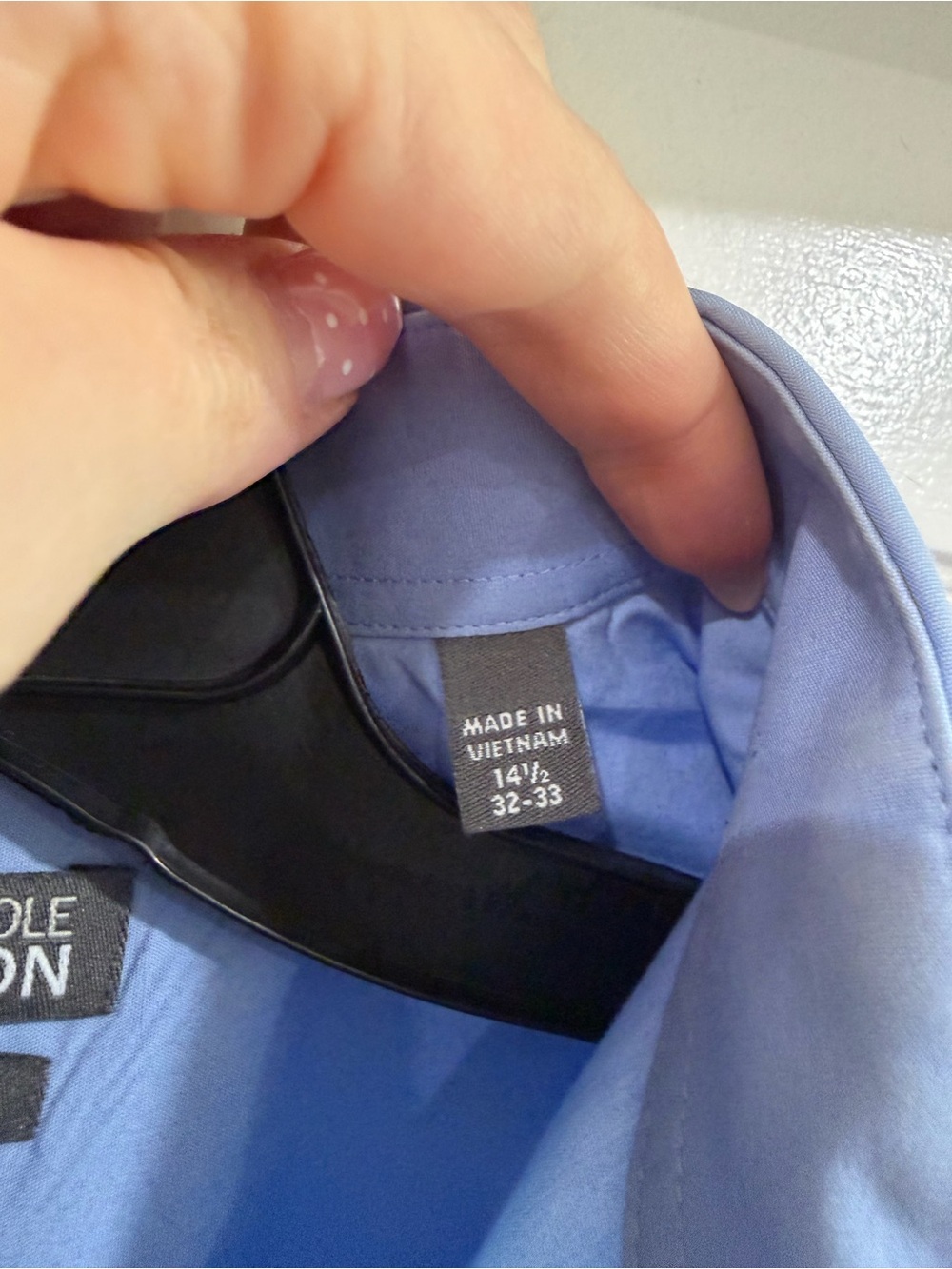 Kenneth Cole Reaction Light Blue Men's Dress Shirt - Button Front - Picture 3 of 5